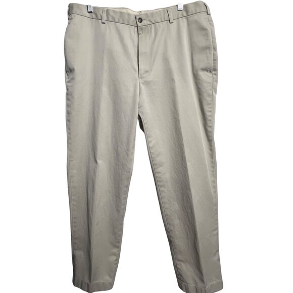Brooks Brothers Men Advantage Chino Dress Pants W38/L30 Beige 100% Cotton Beige - Picture 1 of 16